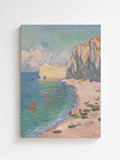 Vertical Canvas Claude Monet Etretas Beach high quality print