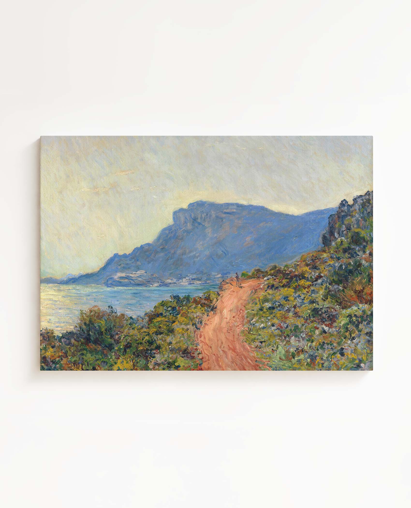 landscape by Claude Monet. La Corniche near Monaco on high quality printed canvas