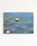 Claude Monet Water Lilies canvas wall art – large Impressionist Nympheas print from Atora Gallery. Calm, elegant decor perfect for a serene modern home.