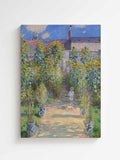 Claude Monet Garden at Vetheuil canvas wall art – large Impressionist painting print from Atora Gallery. Colorful, elegant decor perfect for a bright interior.