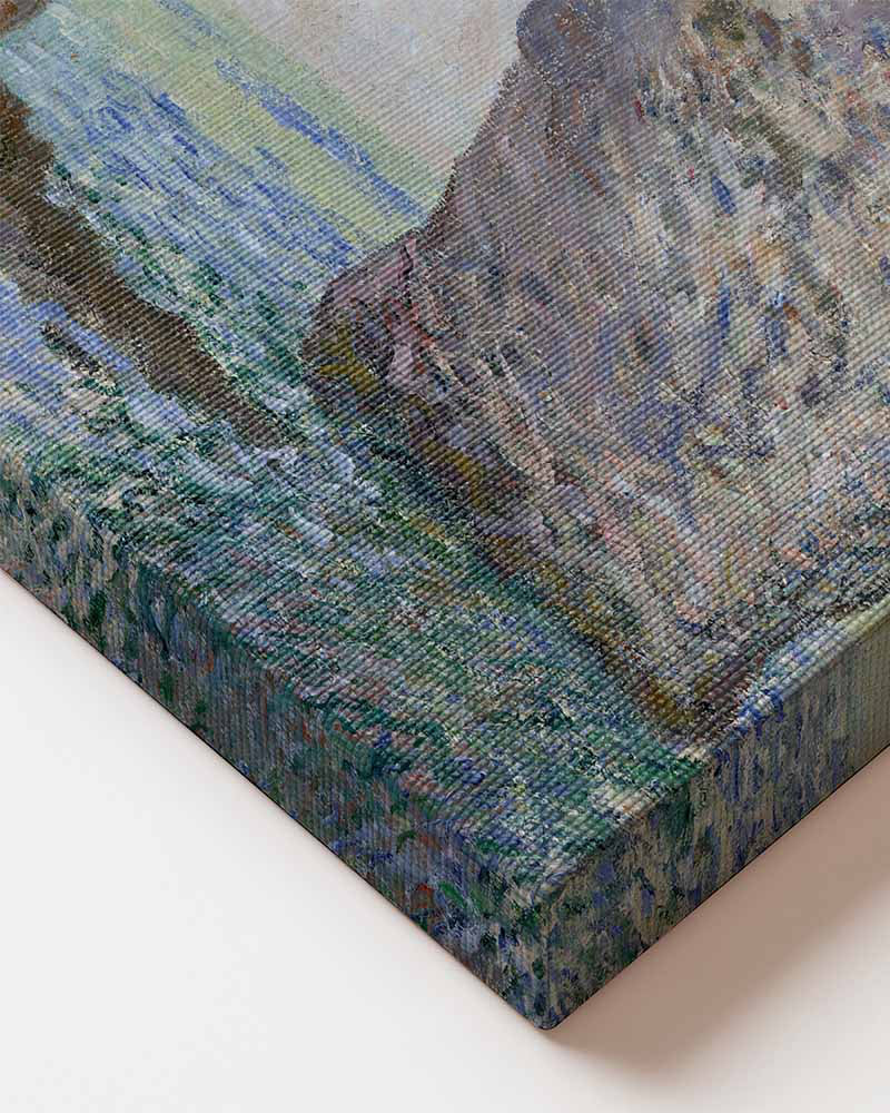 Claude Monet Manneporte Etretat canvas wall art – large Impressionist coastal painting print from Atora Gallery. Elegant, dramatic decor inspired by nature. Close up