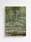 Claude Monet Japanese Bridge canvas wall art – large Impressionist water lilies print from Atora Gallery. Calm, elegant decor for a serene, stylish home.