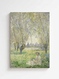 Claude Monet Woman under Willows canvas wall art – large Impressionist painting print from Atora Gallery. Soft, calm decor for an elegant, serene interior.