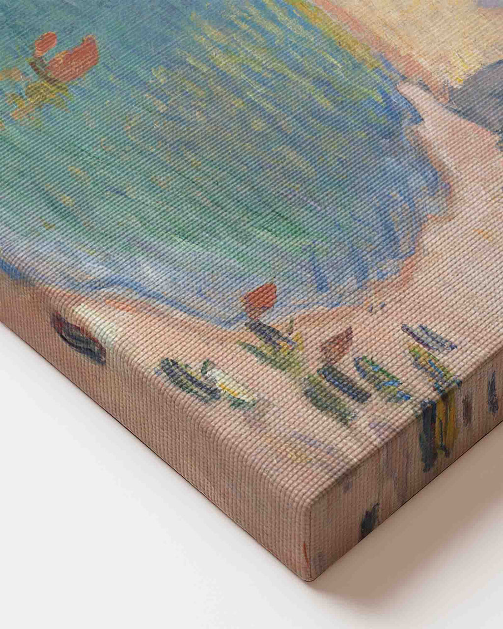 CloseUpCanvasClaudeMonet-EtretatThebeachandtheFalaised_Amont1885 High quality print
