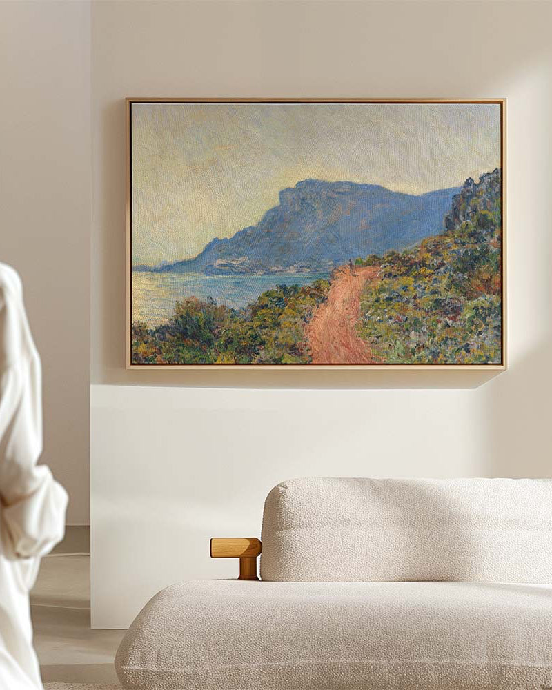 Canvas wall art landscape by Claude Monet. La Corniche near Monaco printed on high quality canvas