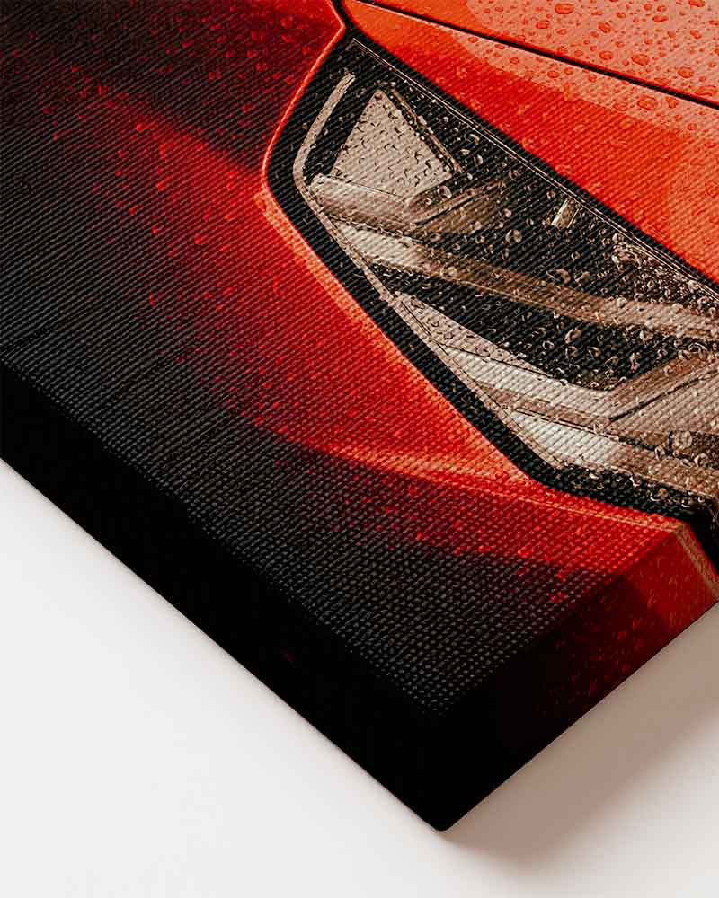 Add bold sophistication and modern automotive style to your interior with this striking canvas artwork. printed on high quality canvas close up of material