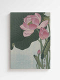 Ohara Koson Japanese artist Blooming Lotus Flowers on premium canvas art