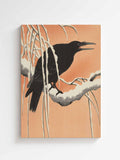 Ohara Koson - Crow on Snowy Branch printed on high quality premium canvas wall art. Japanese art