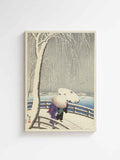 Ohara Koson - In the snow on Yanagibashi printed on premium canvas Japanese art