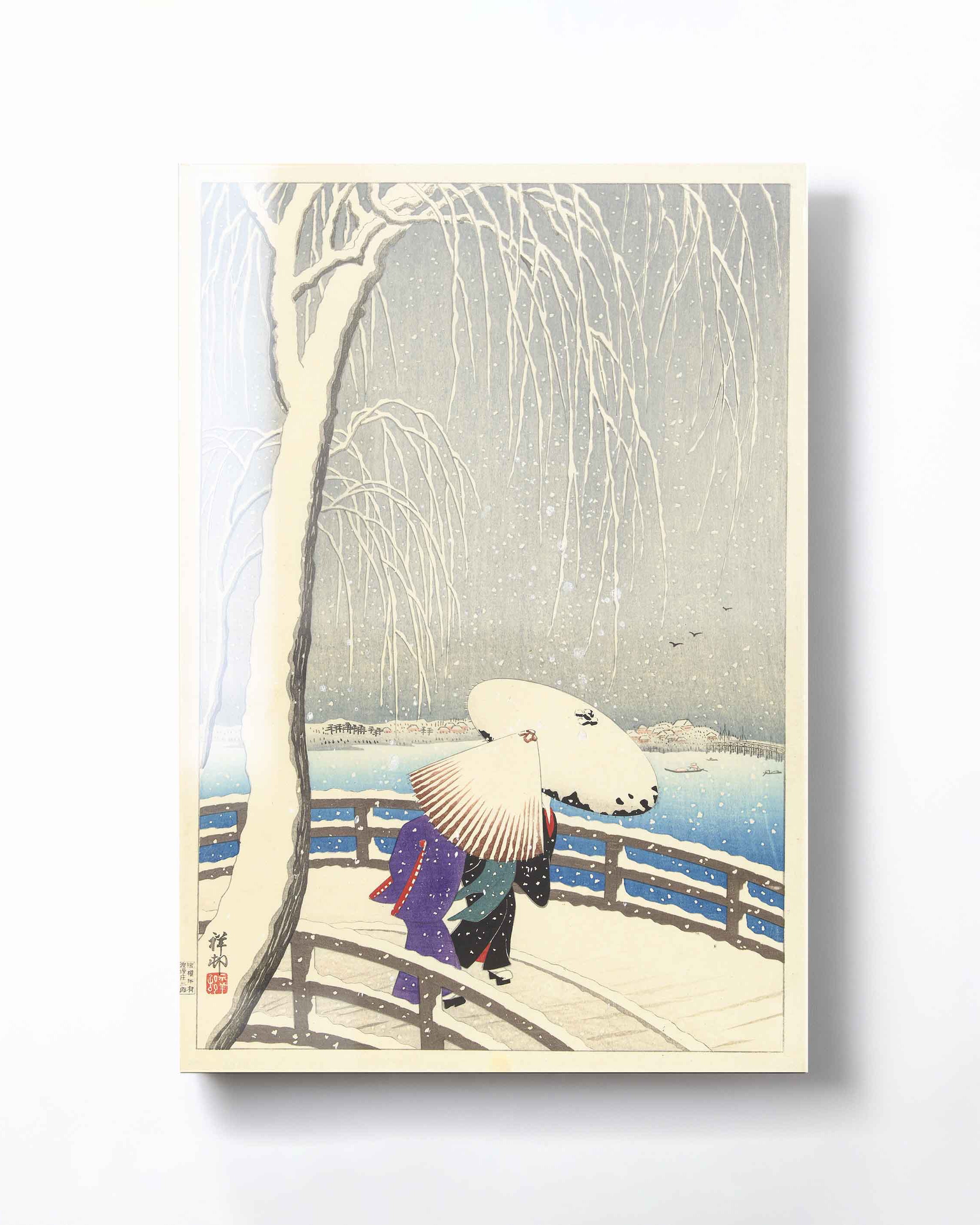 Ohara Koson - In the snow on Yanagibashi
