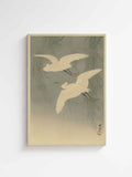 Ohara Koson - Little Egrets in flight printed on high quality canvas perfect Japanese wall art