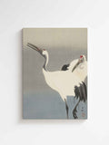 Ohara Koson - Two Cranes  on premium printed canvas wall decoration in Japandi living room Japanese art