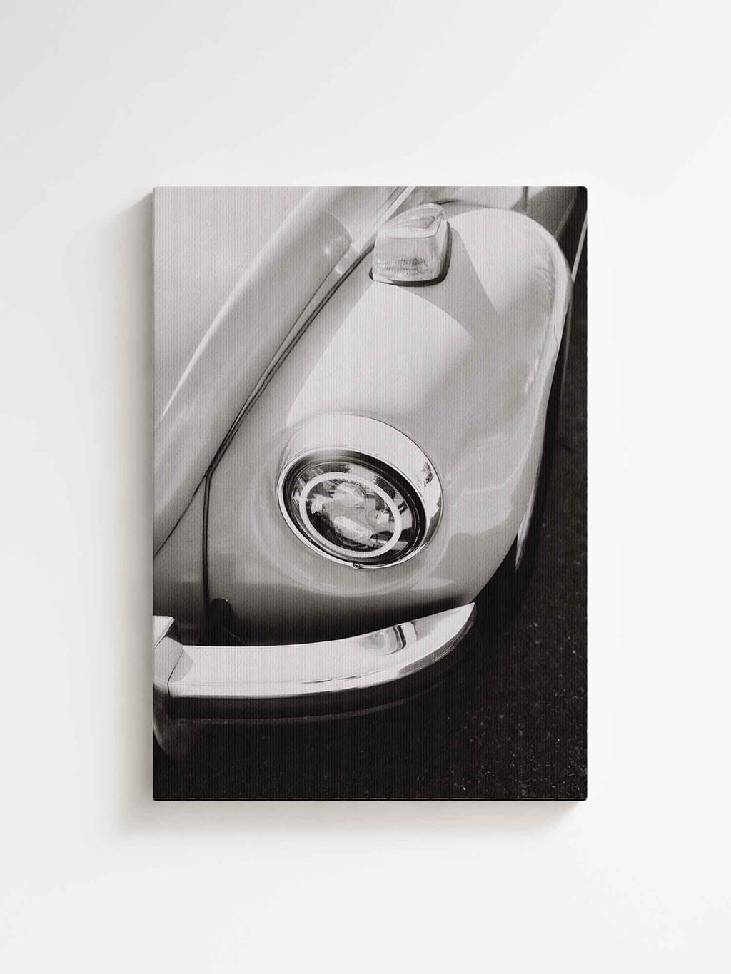 black and white vintage classic car canvas wall art.  printed on high quality canvas material
